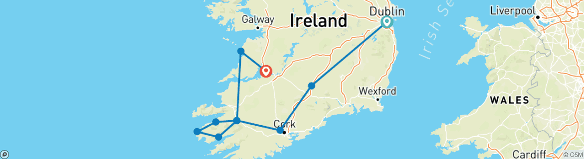 Imagen de un mapa que muestra la ruta del circuito