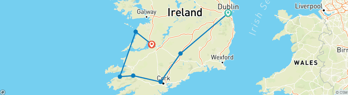 Imagen de un mapa que muestra la ruta del circuito