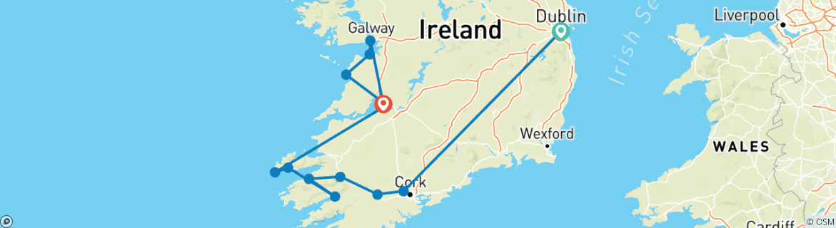 Imagen de un mapa que muestra la ruta del circuito