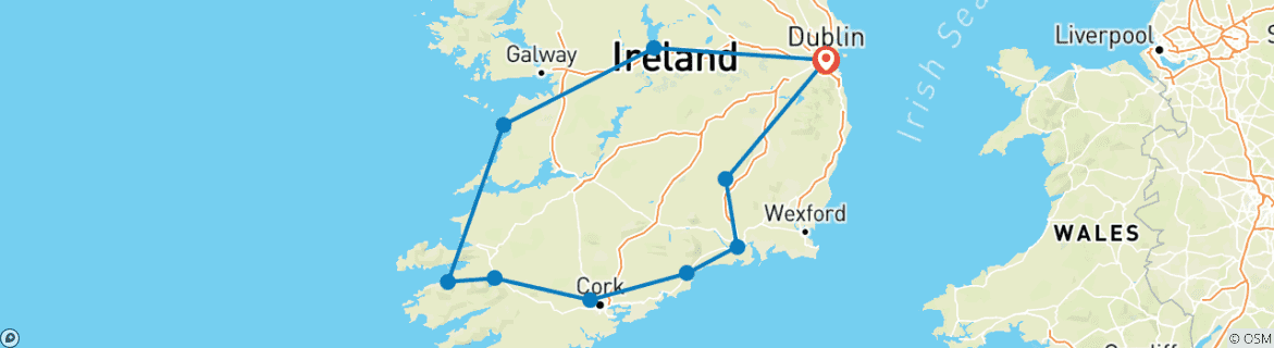 Imagen de un mapa que muestra la ruta del circuito