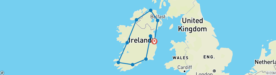 Imagen de un mapa que muestra la ruta del circuito