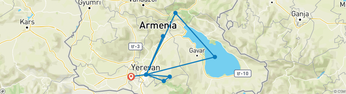 Imagen de un mapa que muestra la ruta del circuito