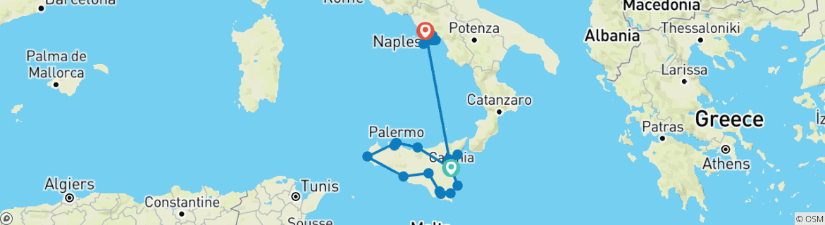 Imagen de un mapa que muestra la ruta del circuito