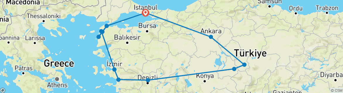 Imagen de un mapa que muestra la ruta del circuito