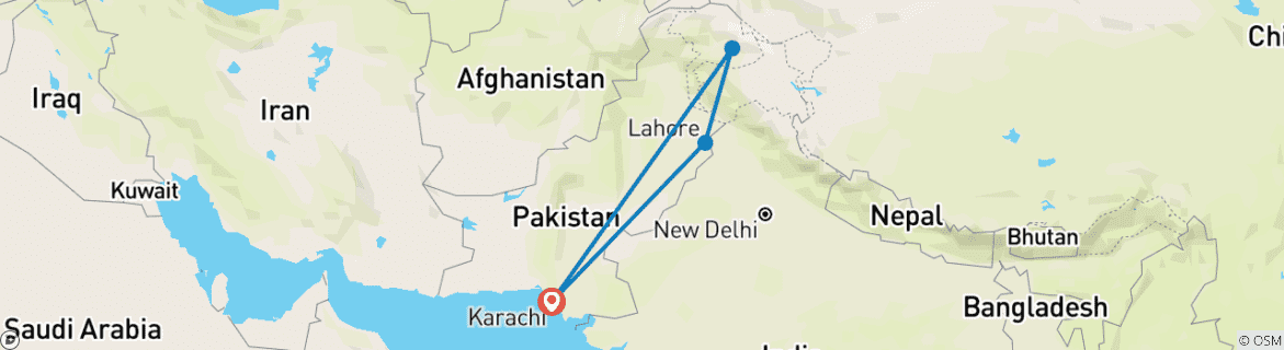 Imagen de un mapa que muestra la ruta del circuito
