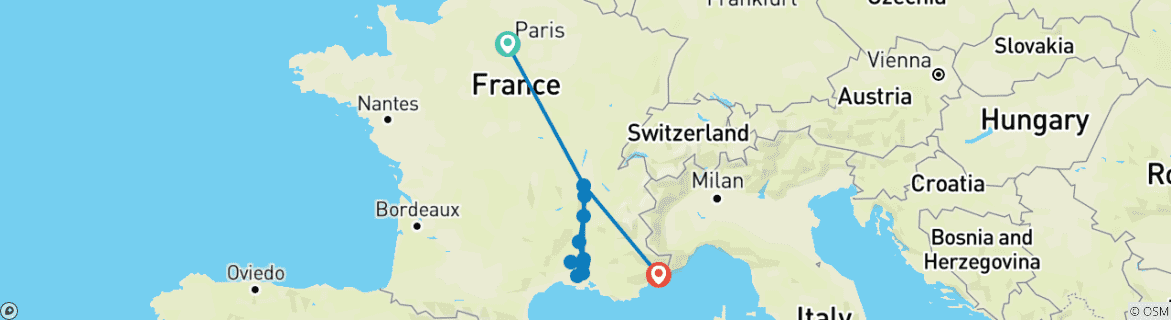 Imagen de un mapa que muestra la ruta del circuito