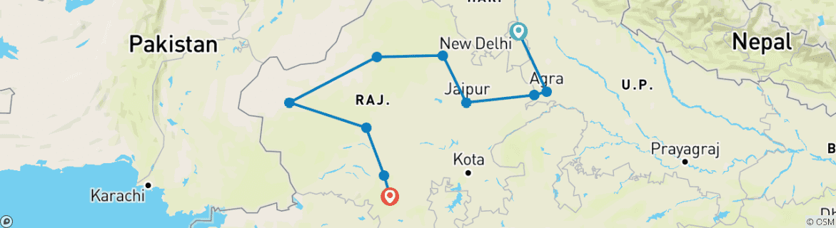 Imagen de un mapa que muestra la ruta del circuito