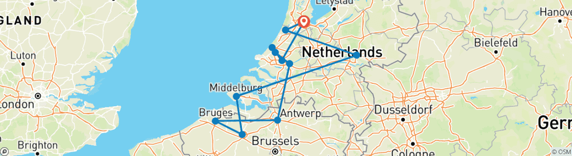 Imagen de un mapa que muestra la ruta del circuito