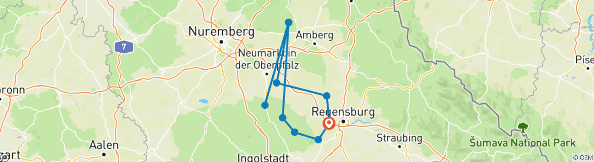 Imagen de un mapa que muestra la ruta del circuito