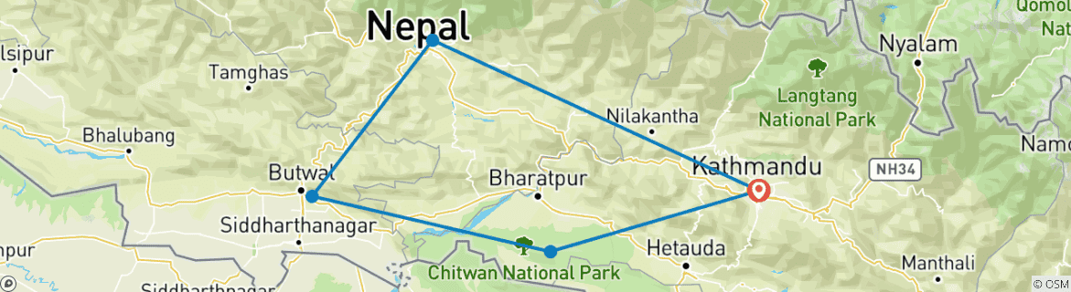 Imagen de un mapa que muestra la ruta del circuito