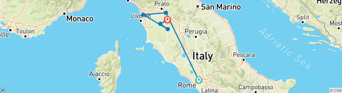 Imagen de un mapa que muestra la ruta del circuito