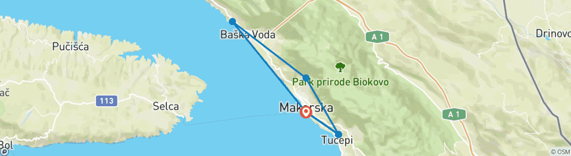 Imagen de un mapa que muestra la ruta del circuito