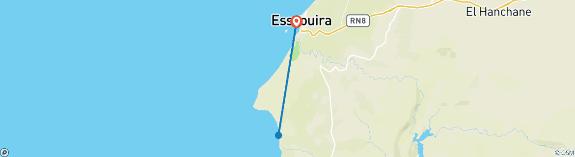 Image d'une carte montrant l'itinéraire du circuit