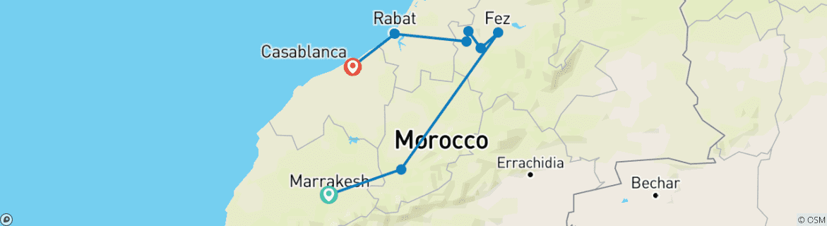 Imagen de un mapa que muestra la ruta del circuito