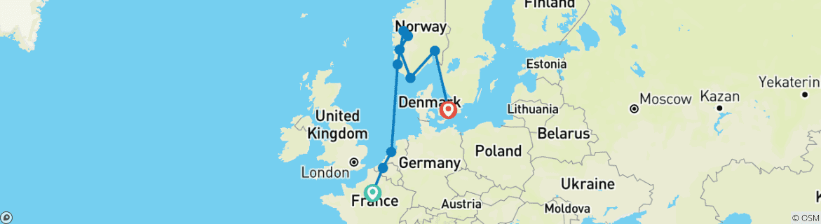 Imagen de un mapa que muestra la ruta del circuito