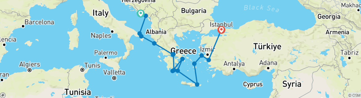 Imagen de un mapa que muestra la ruta del circuito