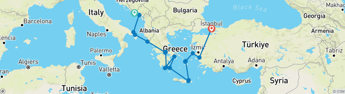 Imagen de un mapa que muestra la ruta del circuito