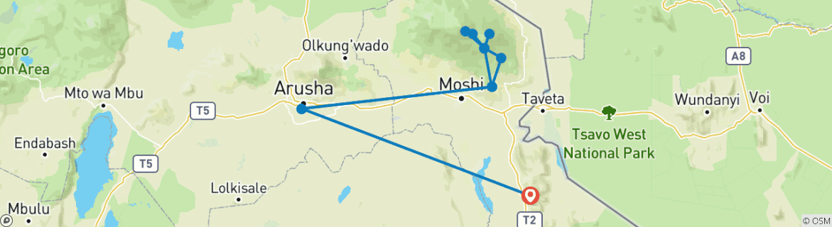 Imagen de un mapa que muestra la ruta del circuito