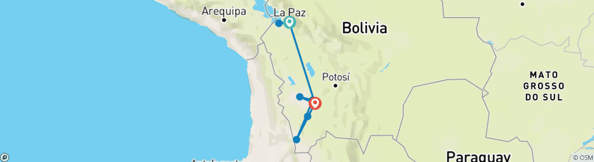 Image d'une carte montrant l'itinéraire du circuit