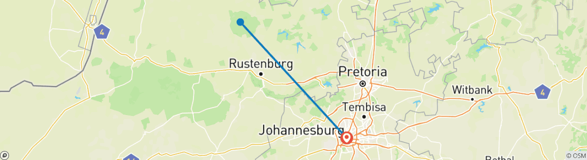 Image d'une carte montrant l'itinéraire du circuit