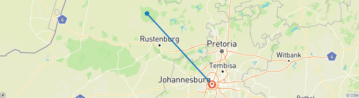 Image d'une carte montrant l'itinéraire du circuit