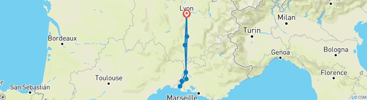 Imagen de un mapa que muestra la ruta del circuito