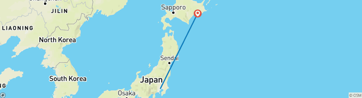 Image d'une carte montrant l'itinéraire du circuit