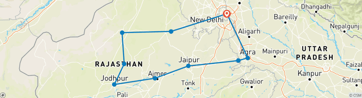 Imagen de un mapa que muestra la ruta del circuito