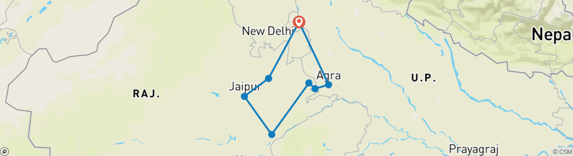 Imagen de un mapa que muestra la ruta del circuito