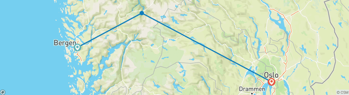 Karte mit der Reiseroute