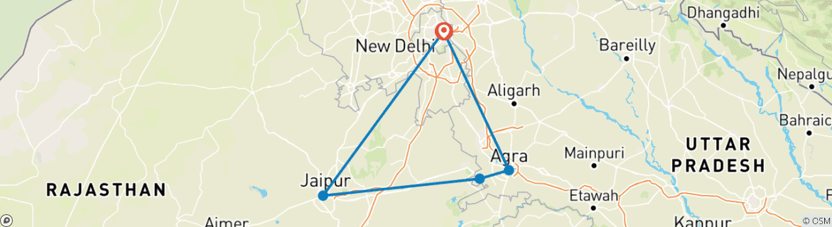 Imagen de un mapa que muestra la ruta del circuito