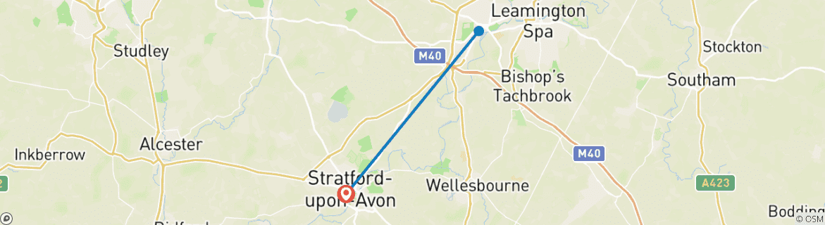 Image d'une carte montrant l'itinéraire du circuit