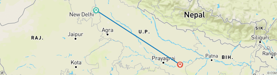 Imagen de un mapa que muestra la ruta del circuito