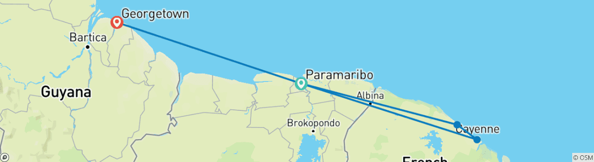 Imagen de un mapa que muestra la ruta del circuito