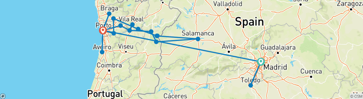 Imagen de un mapa que muestra la ruta del circuito