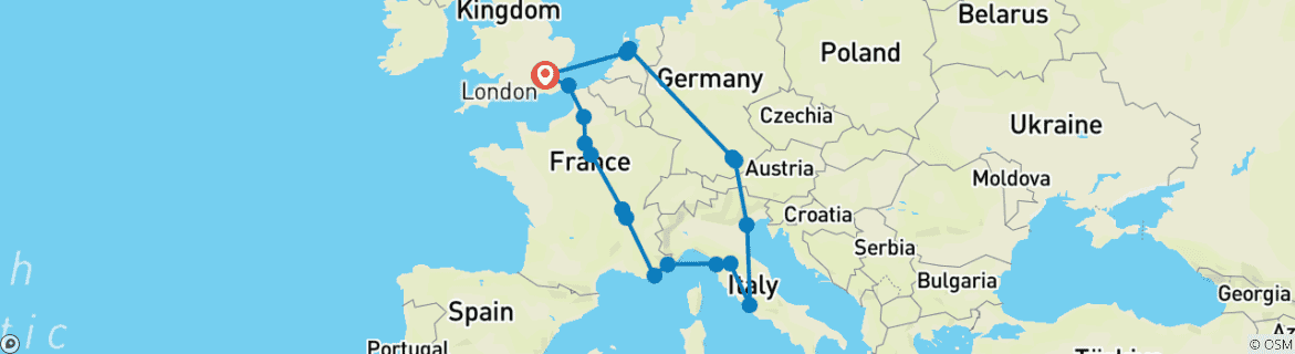 Imagen de un mapa que muestra la ruta del circuito