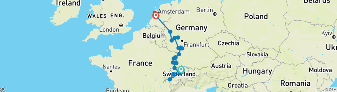 Imagen de un mapa que muestra la ruta del circuito