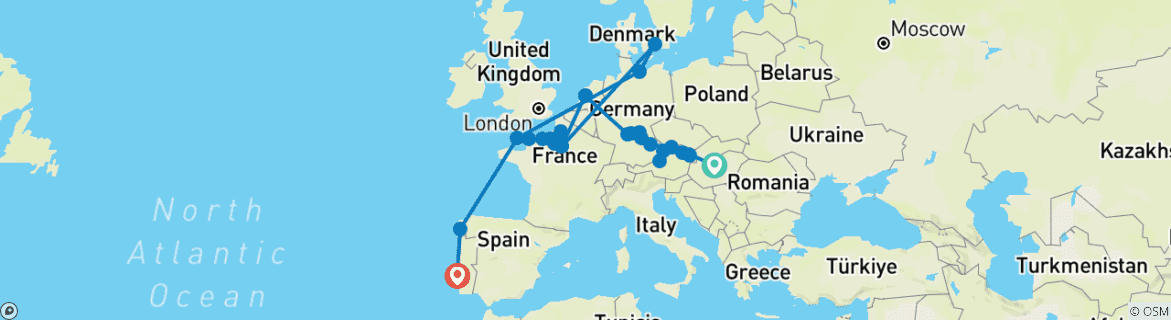 Imagen de un mapa que muestra la ruta del circuito