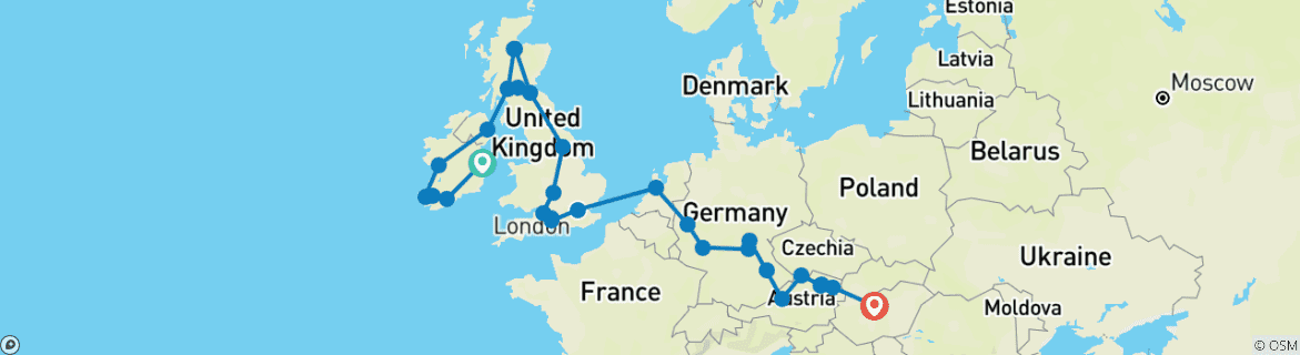 Imagen de un mapa que muestra la ruta del circuito