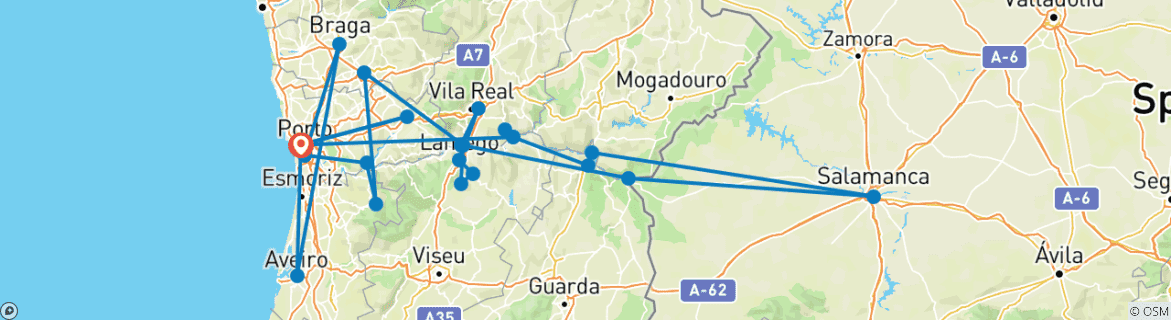 Imagen de un mapa que muestra la ruta del circuito