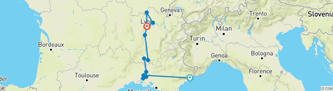 Imagen de un mapa que muestra la ruta del circuito