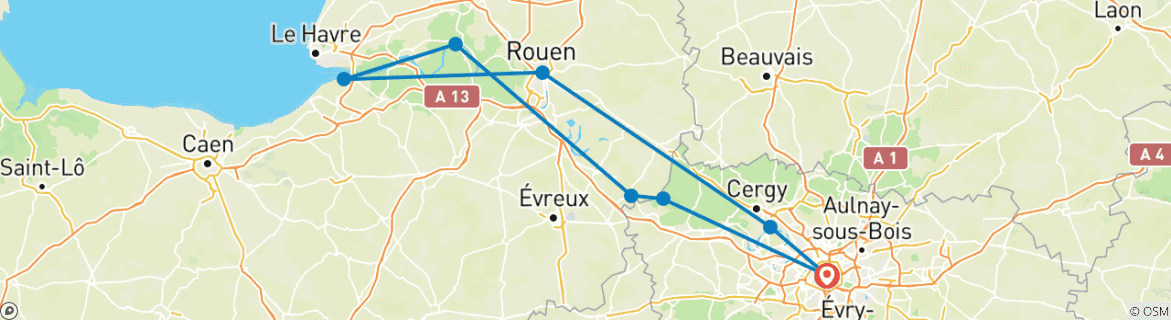 Imagen de un mapa que muestra la ruta del circuito