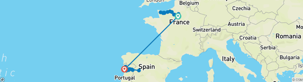 Imagen de un mapa que muestra la ruta del circuito