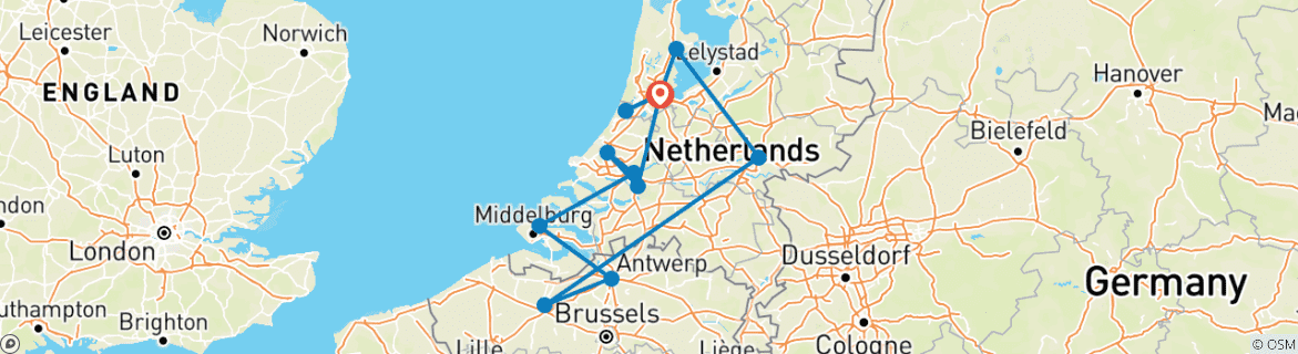 Imagen de un mapa que muestra la ruta del circuito