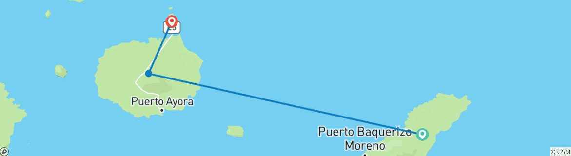 Foto van een kaart met de route van de rondreis