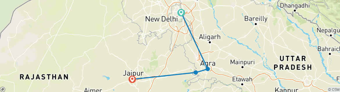 Imagen de un mapa que muestra la ruta del circuito