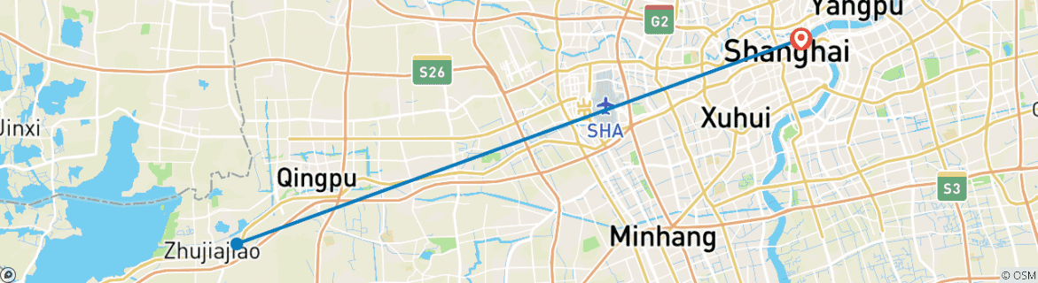 Image d'une carte montrant l'itinéraire du circuit