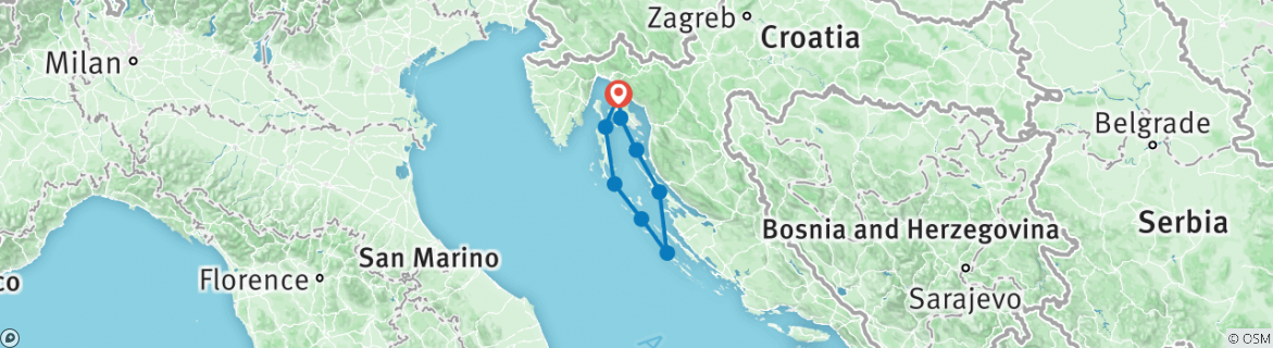 Map of Kvarner Bay Bike & Boat