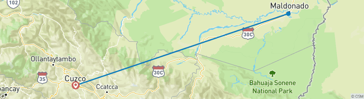 Imagen de un mapa que muestra la ruta del circuito