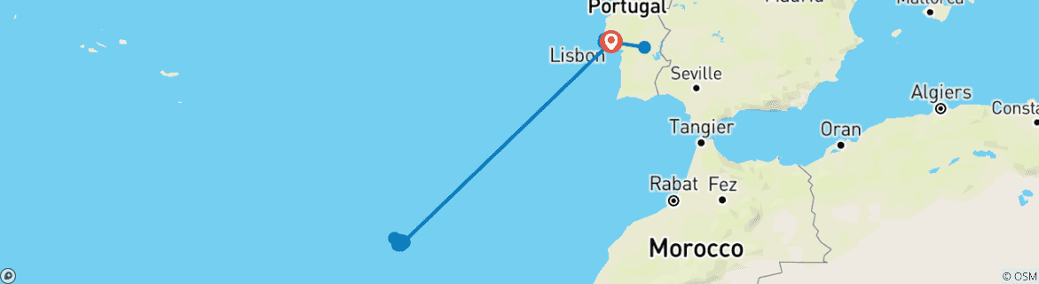 Image d'une carte montrant l'itinéraire du circuit